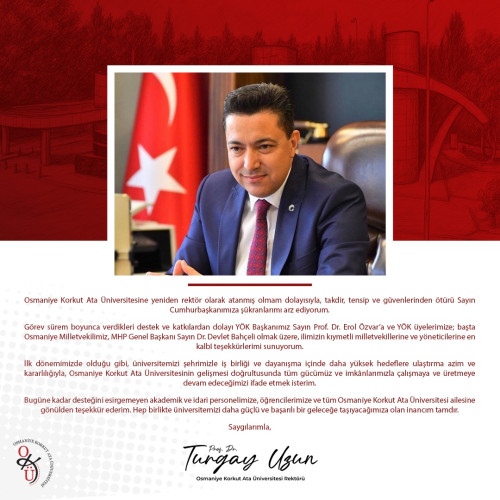 Prof. Dr. Turgay Uzun'un Mesajı